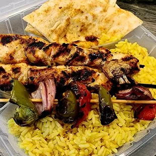 Chicken Kalamaki Plate