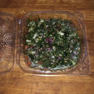 TABOULI -- Fresh made this morning, thank you very much.