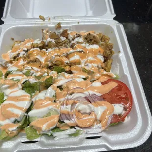 Chicken swarma plate