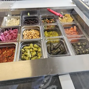 The other 1/2 of the ingredients that can be selected to make the plate, platter, wrap or salad