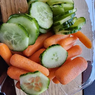 Humas plate "salad" - the humas was in a seperate 10-oz. tub