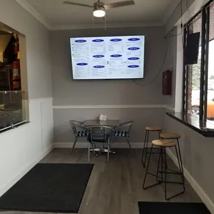 Lighted menu on wall is big. The 'order on-line' menu on their web page has more options - check it out.