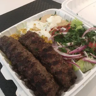 Beef kofta platter