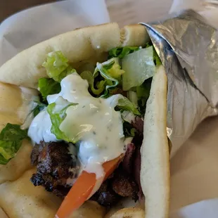 Baba Ghanouj Lamb Wrap