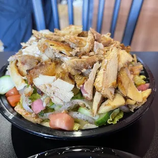 a plate of food on a table