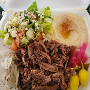 Beef shawarma plate