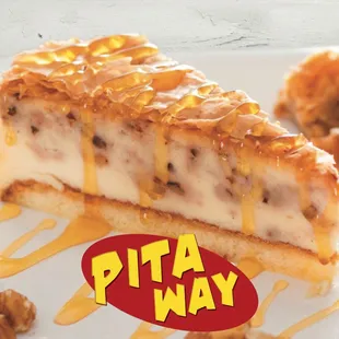 a piece of pie on a plate