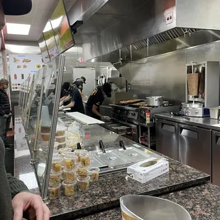 Kitchen and prep area