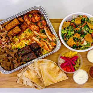 a variety of food items