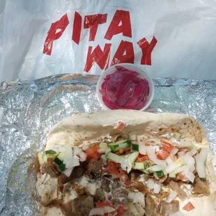 Gyro unwrapped. Where&apos;s the meat?