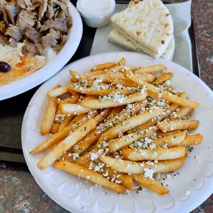 Greek fries (feta cheese and oregano)