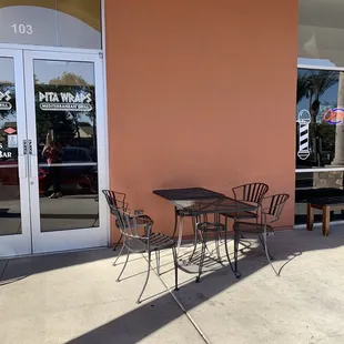 Outside seating