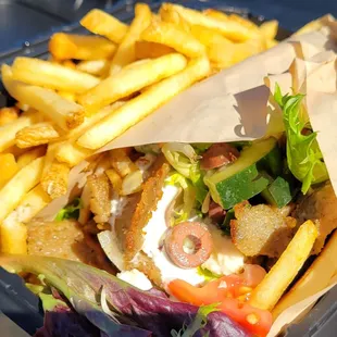 Gyro and fries