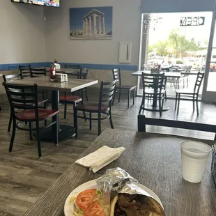 he inside of a restaurant