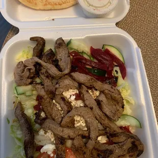 Mediterranean Bowl with shawarma