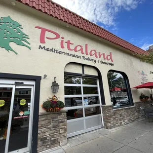 the front of the restaurant