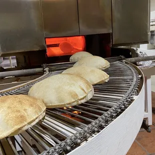 Warm, fresh pitas