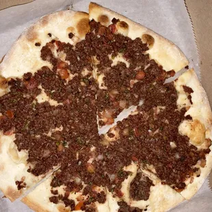 Laham ajeen (lamb flatbread)