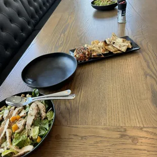 Bruschetta and salad!! Absolutely amazing place to eat. Great service fast amazing food A++++++++!!!!!!