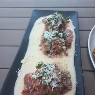 Meatballs with some weird cream sauce