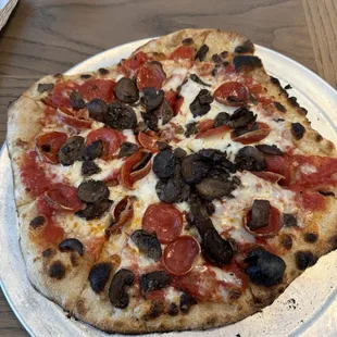 Pepperoni and Mushroom Pizza