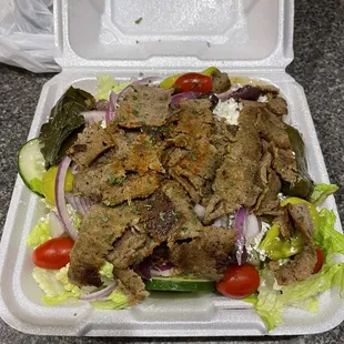 Greco Salad with added Gryo