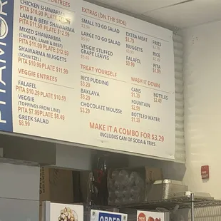 Updated menu and prices as of 6/28/24
