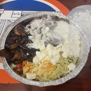 Mediterranean Lamb and Beef Shawarma Plate