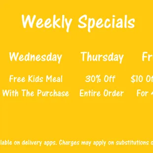 Weekly Specials