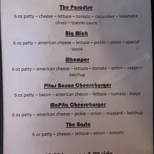 Burger menu