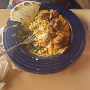 Thai Gyro bowl off menu ...super good and on spicy side.