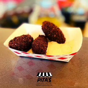 a basket of food on a table