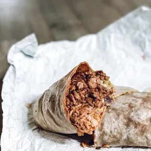 Inside the goods: pita burrito