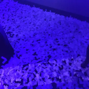 VIP covered with confetti