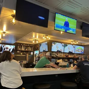 people sitting at the bar