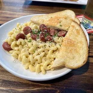 Full Size Mac With Hot Dogs and the Best Toast/Bread Ever