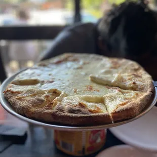 Cheese pizza( Thyme cream, extra extra mozzarella), it was soooo good.