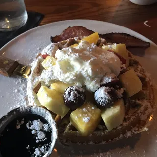 Seasonal Fruit & Chantilly Cream Waffle