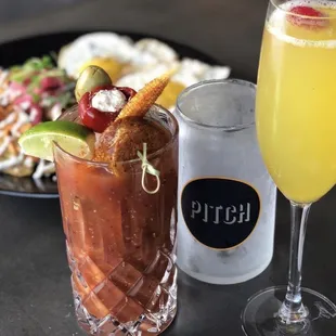 Bloody Mary at brunch on the patio