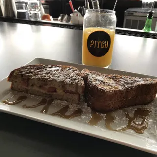 Creme Brulee Stuffed Brioche French Toast