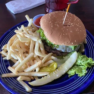 $6 cheeseburger the Sunday special with fries. It&apos;s alright.