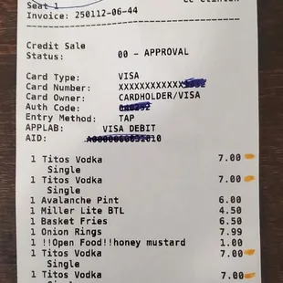 Overcharged for happy hour