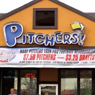 the front of the restaurant