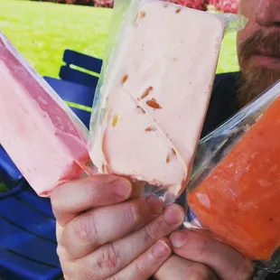 Strawberries and cream. Pine nut. And Crystal Bridge.