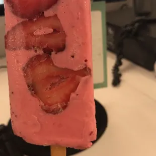 Strawberries and cream popsicle!