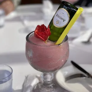 Frozen Rose with champagne