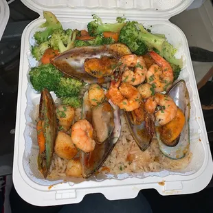 Seafood combo. $11. So good.