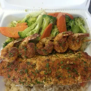 Grilled salmon combo