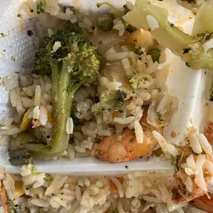 Hair wrapped around broccoli