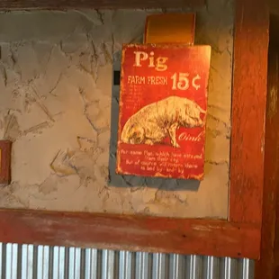 a pig sign